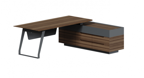 Стол руководителя на опорной тумбе (правый)