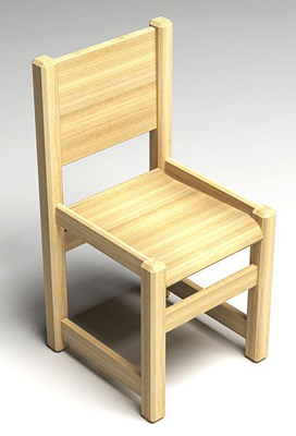 2743 Стульчик деревянный регулируемый (рост 1-3)