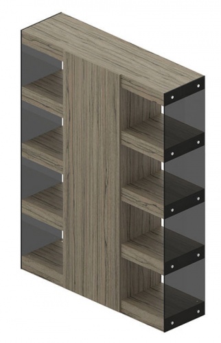 Стеллаж с закрытым отделением GS-8 тонированное стекло