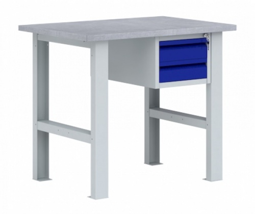 Металлический верстак с подвесной тумбой ВП-Э
