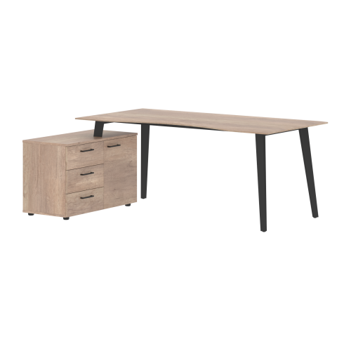 Стол руководителя с приставной тумбой (L/R) 1800x1300x750