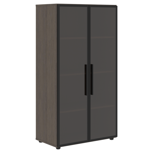 Шкаф со стеклянными дверьми в металлической раме VMCS 80.2 800х430х1517