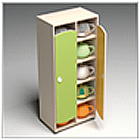 2719 Шкаф для горшков 2х дверный