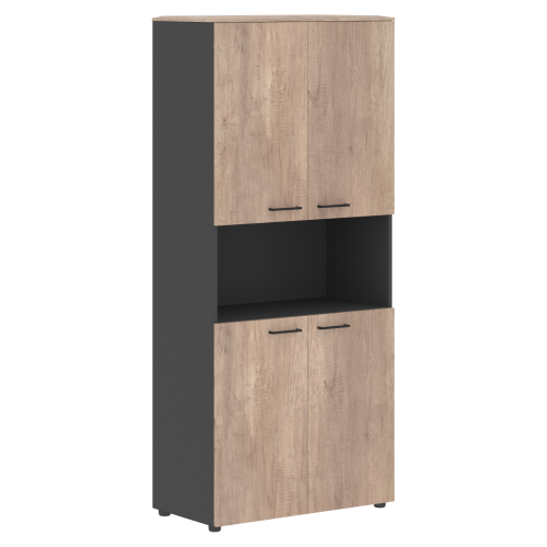 Шкаф с 2-мя комплектами глухих малых дверей 850x430x1930