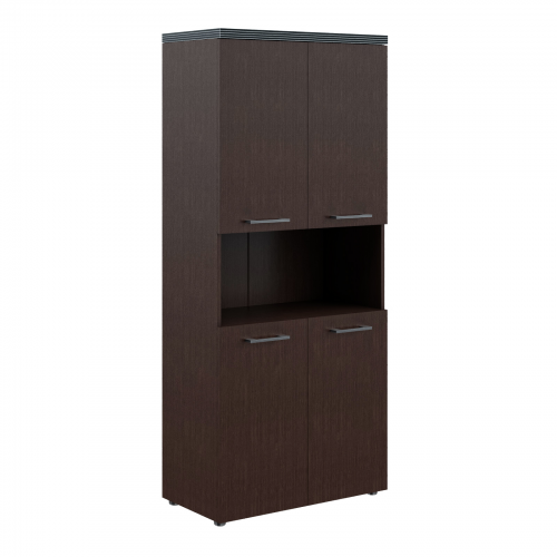 Шкаф с 2-мя комплектами глухих малых дверей и топом THC 85.4