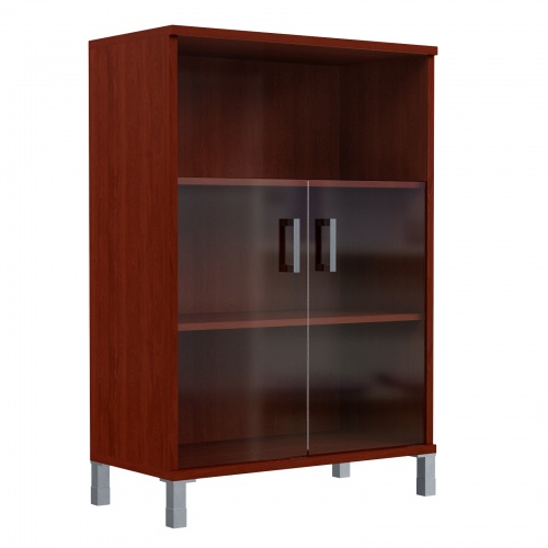 Шкаф средний с малыми стеклянными дверьми 420.5 900x450x1286