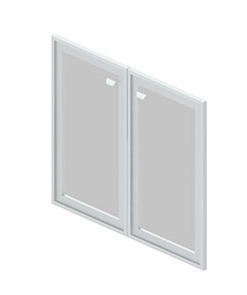 G-01 Двери стеклянные в раме МДФ