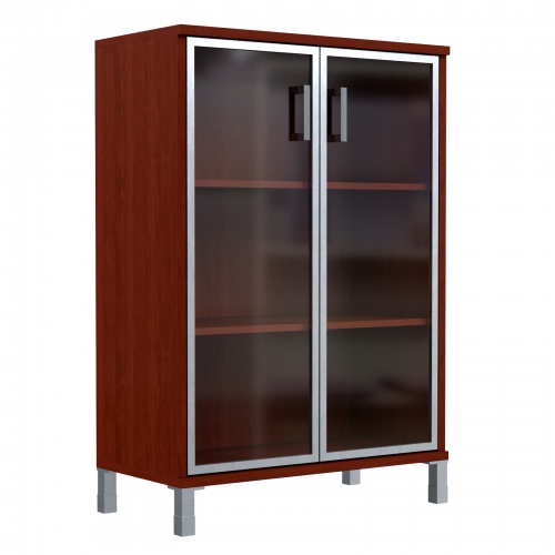 Шкаф средний со стеклянными дверьми в AL рамке 420.7 900x450x1286