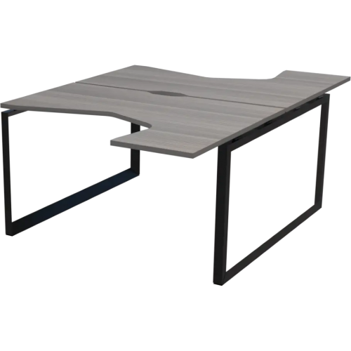 Бенч эргономичный на 2 рабочих места на металлокаркасе (О-каркас) 1400x2036x750