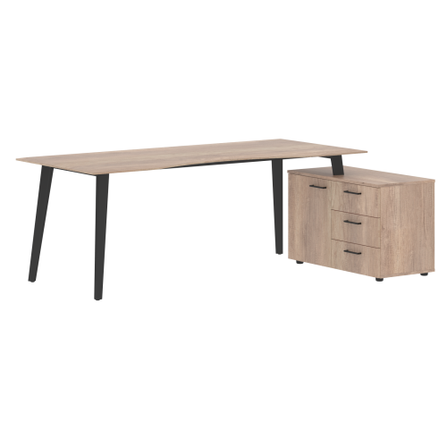 Стол руководителя с приставной тумбой (L/R) 2000x1300x750