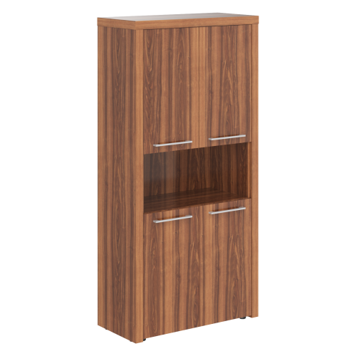 Шкаф с 2-мя комплектами глухих малых дверей и топом