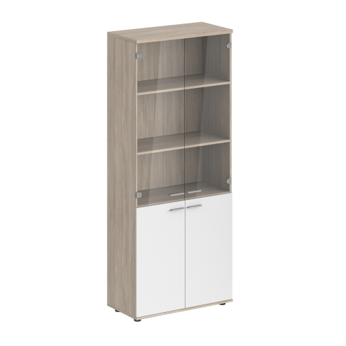 Шкаф высокий со стеклом из ЛДСП 800x400x1955 