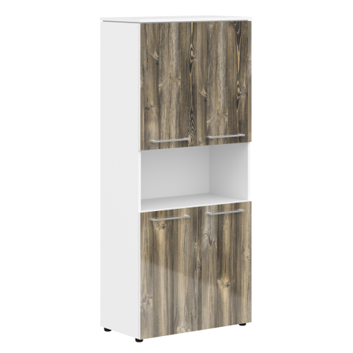 Шкаф с 2-мя комплектами глухих малых дверей