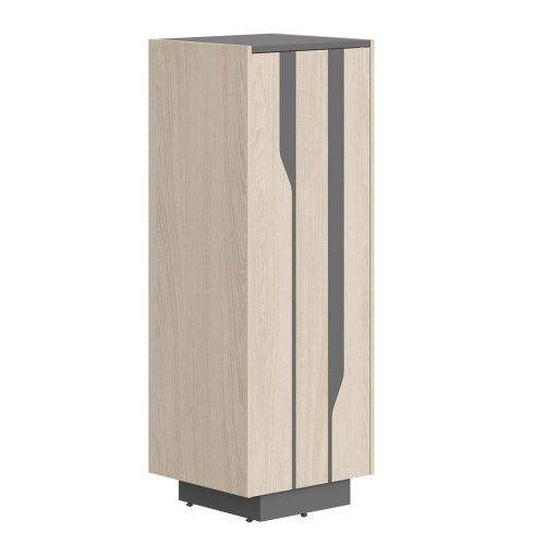 Узкий закрытый шкаф на 3 уровня