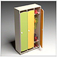 2822 Шкаф для одежды 3х местный